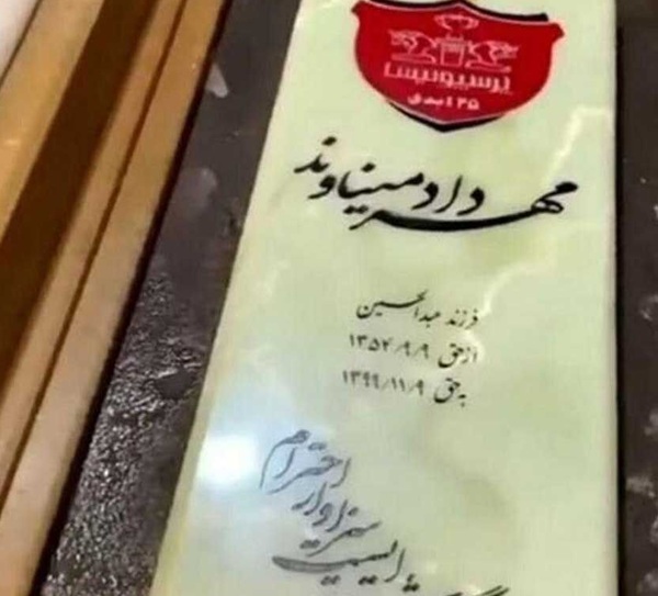 سنگ قبر مهرداد میناوند چه شکلی است و کجا قرار دارد؟